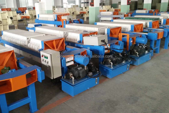 مكبس ترشيح هيدروليكي يدوي 6 متر مربع لتجفيف الحمأة 220 فولت - 415 فولت